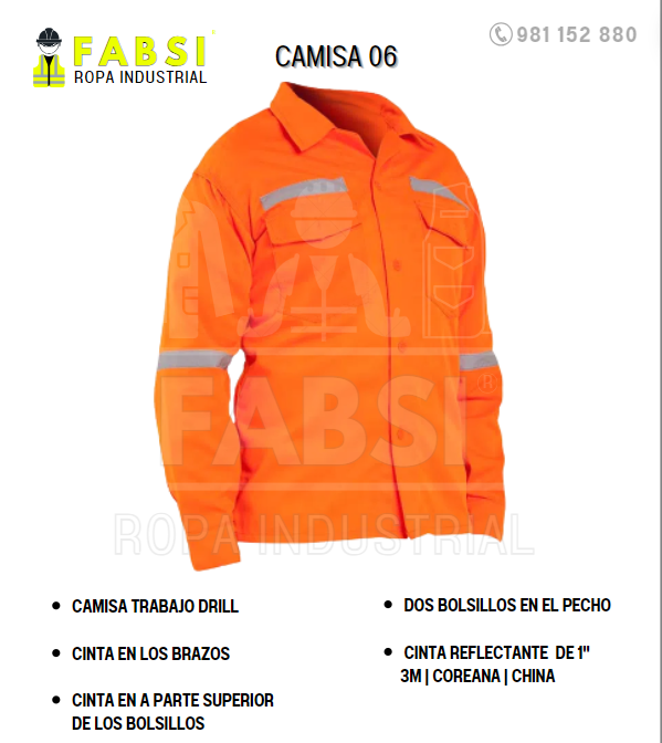 camisa drill - fabsi sac 5